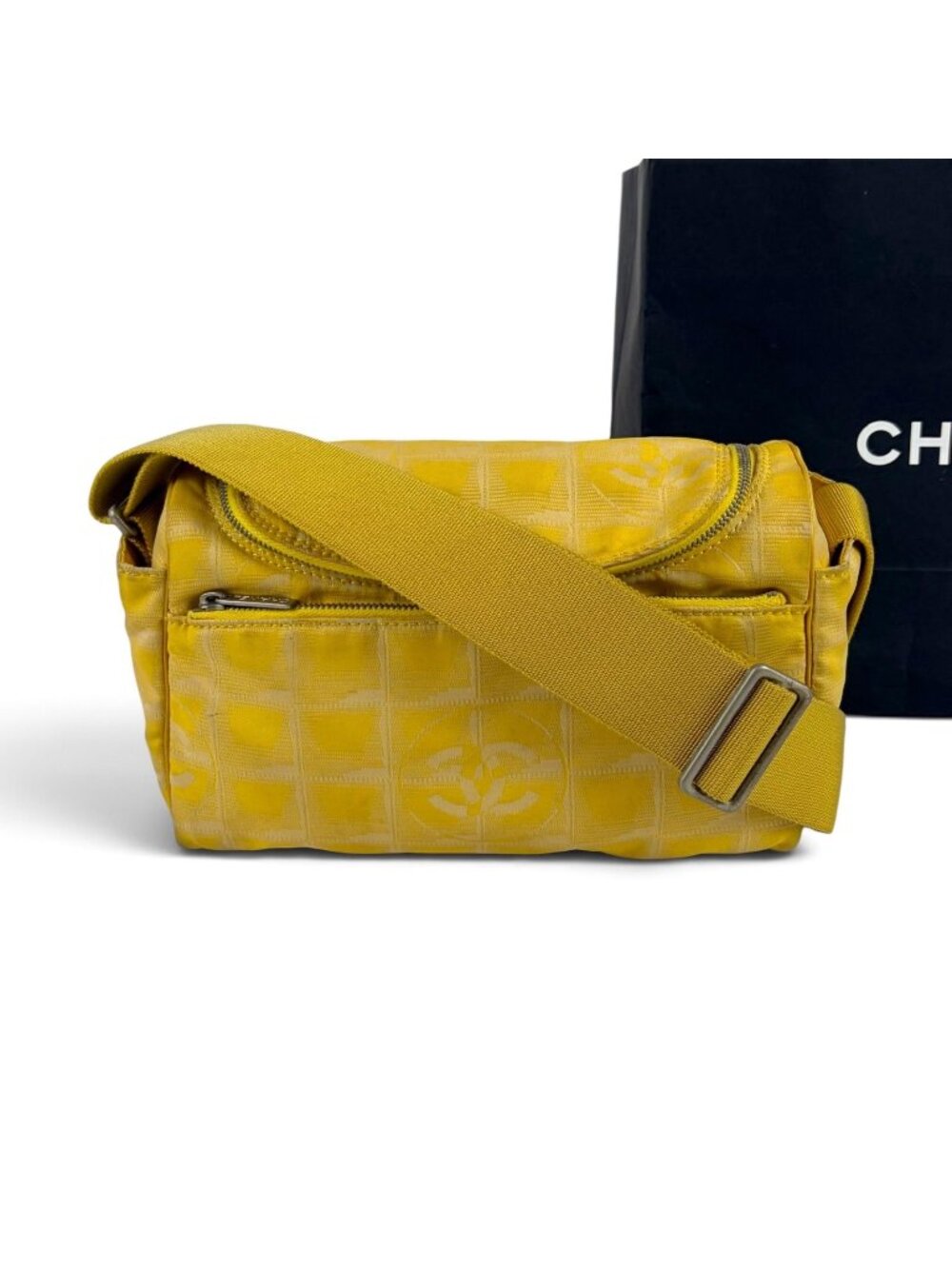 Chanel New Travel Line Cross Yellow Shoulder Bag